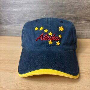 Alaska Hat Cap Strap Back Blue Yellow Constellation Outdoors Adjustable